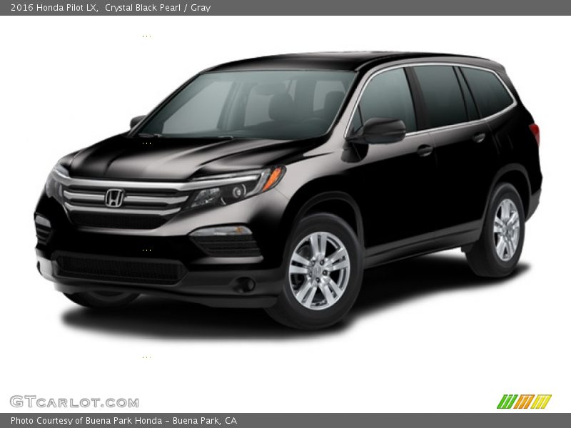 Crystal Black Pearl / Gray 2016 Honda Pilot LX