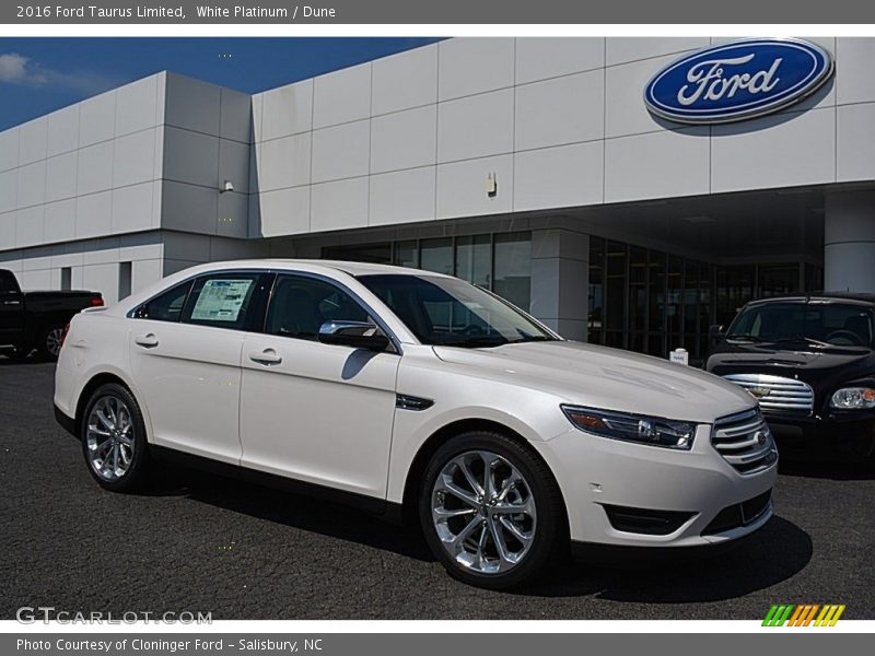 White Platinum / Dune 2016 Ford Taurus Limited