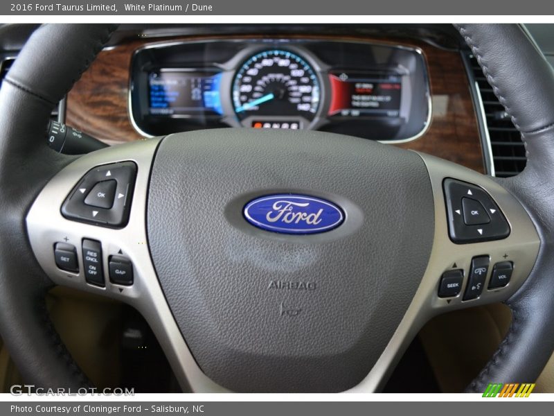 White Platinum / Dune 2016 Ford Taurus Limited