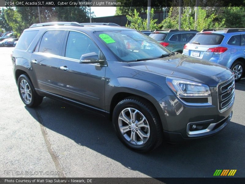 Cyber Gray Metallic / Light Titanium 2014 GMC Acadia SLT AWD