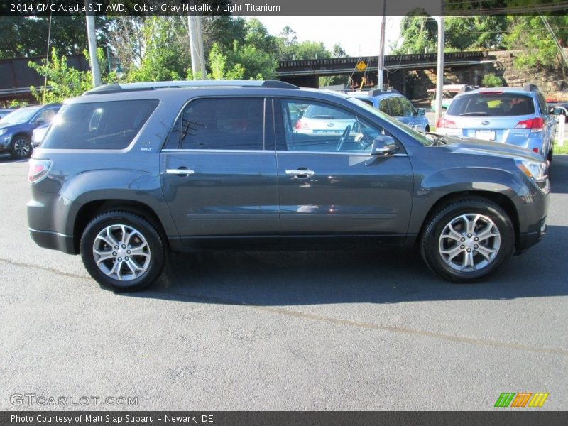 Cyber Gray Metallic / Light Titanium 2014 GMC Acadia SLT AWD