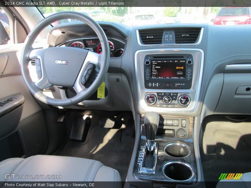 Cyber Gray Metallic / Light Titanium 2014 GMC Acadia SLT AWD