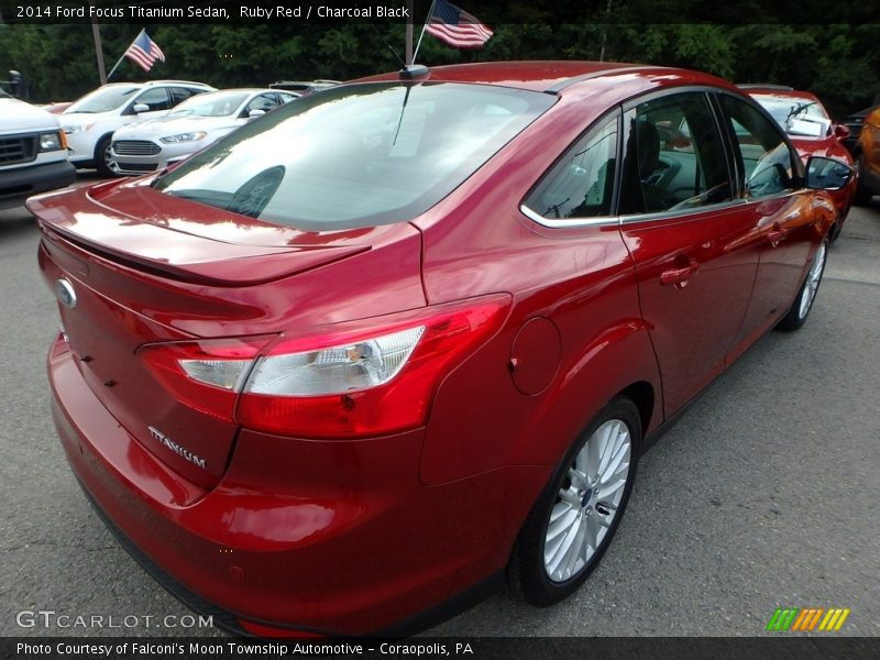 Ruby Red / Charcoal Black 2014 Ford Focus Titanium Sedan