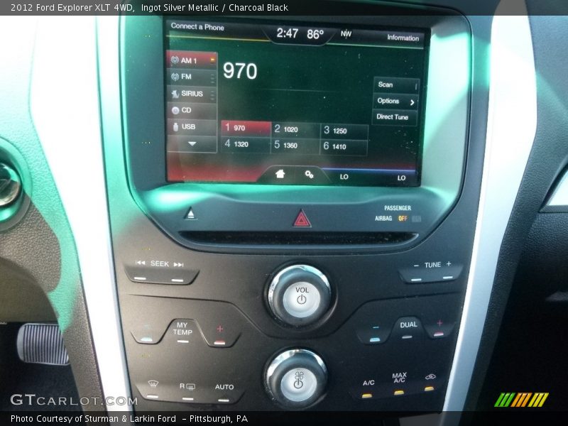 Ingot Silver Metallic / Charcoal Black 2012 Ford Explorer XLT 4WD