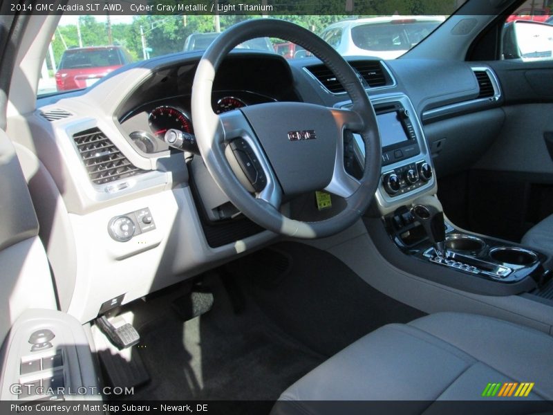 Cyber Gray Metallic / Light Titanium 2014 GMC Acadia SLT AWD