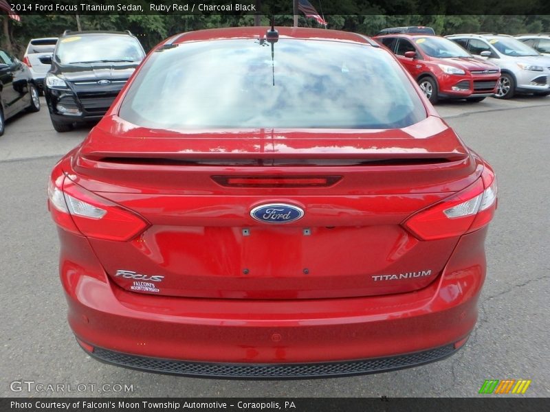 Ruby Red / Charcoal Black 2014 Ford Focus Titanium Sedan