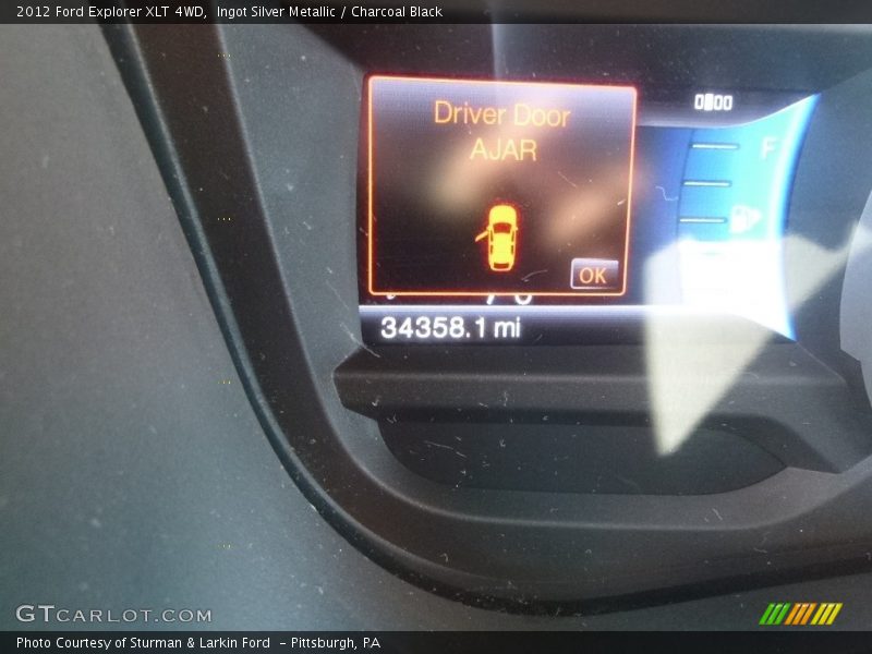 Ingot Silver Metallic / Charcoal Black 2012 Ford Explorer XLT 4WD