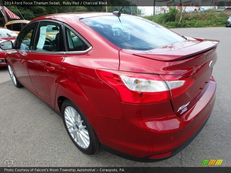 Ruby Red / Charcoal Black 2014 Ford Focus Titanium Sedan