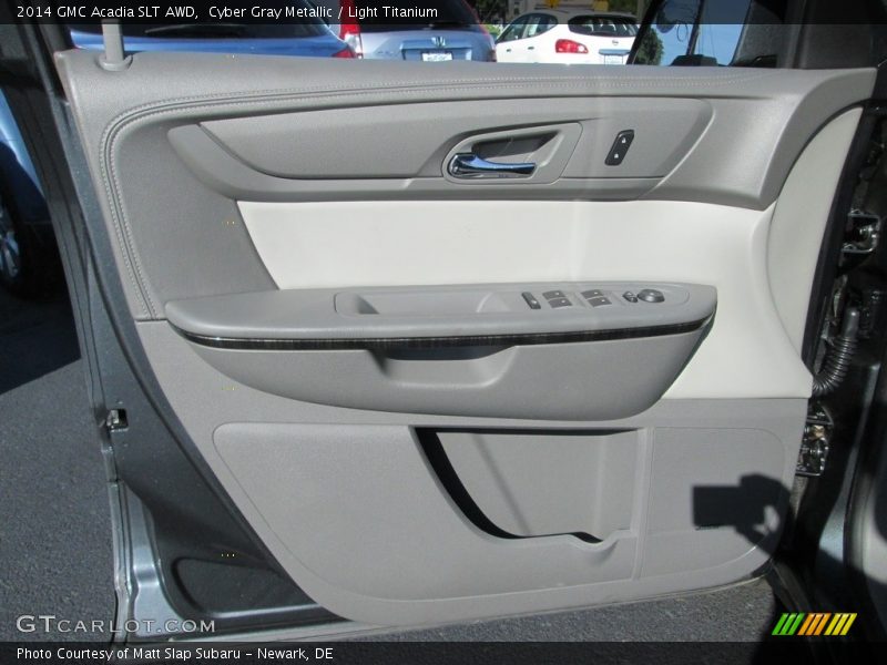 Cyber Gray Metallic / Light Titanium 2014 GMC Acadia SLT AWD