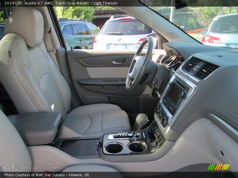 Cyber Gray Metallic / Light Titanium 2014 GMC Acadia SLT AWD
