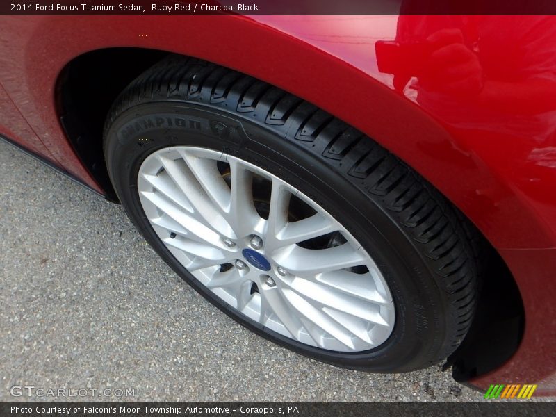 Ruby Red / Charcoal Black 2014 Ford Focus Titanium Sedan