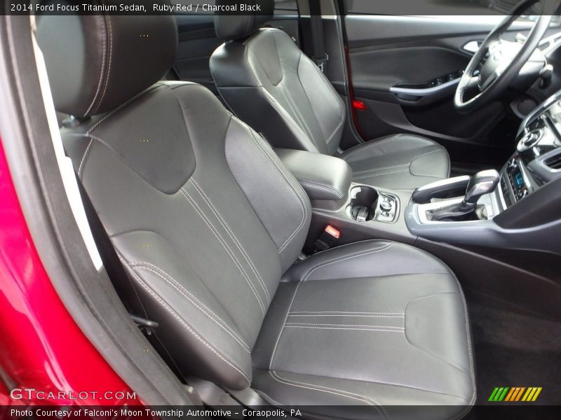 Ruby Red / Charcoal Black 2014 Ford Focus Titanium Sedan