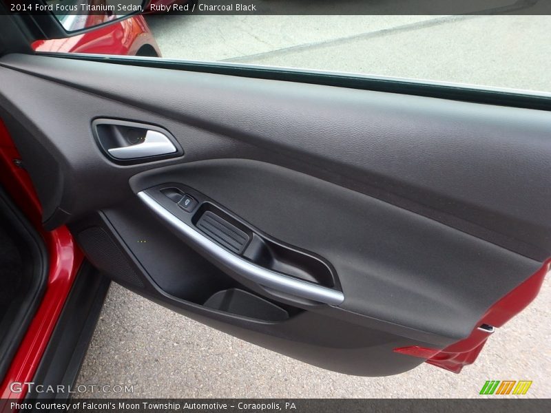 Ruby Red / Charcoal Black 2014 Ford Focus Titanium Sedan