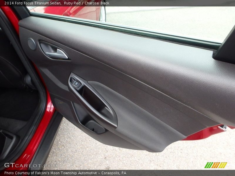 Ruby Red / Charcoal Black 2014 Ford Focus Titanium Sedan