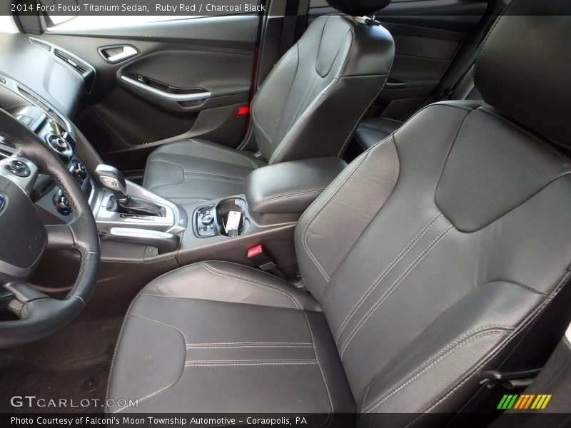 Ruby Red / Charcoal Black 2014 Ford Focus Titanium Sedan