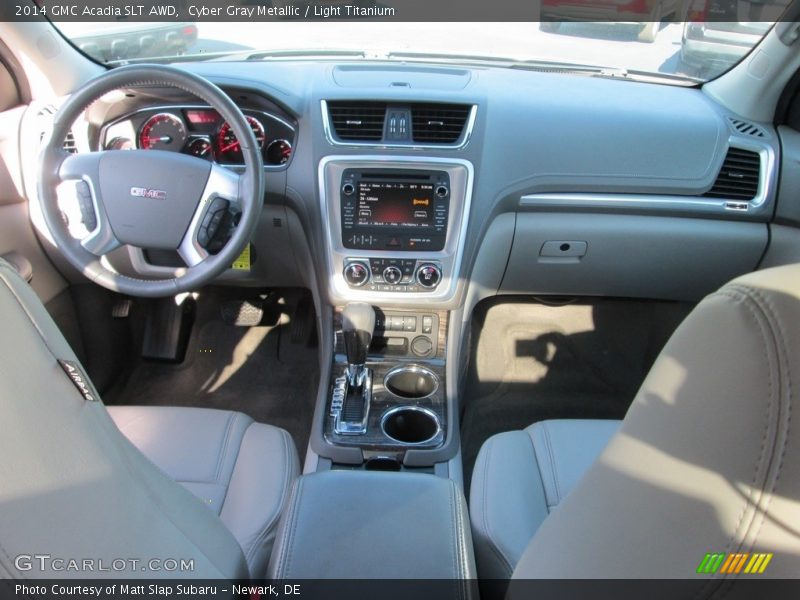 Cyber Gray Metallic / Light Titanium 2014 GMC Acadia SLT AWD