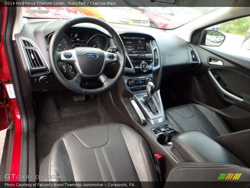 Ruby Red / Charcoal Black 2014 Ford Focus Titanium Sedan