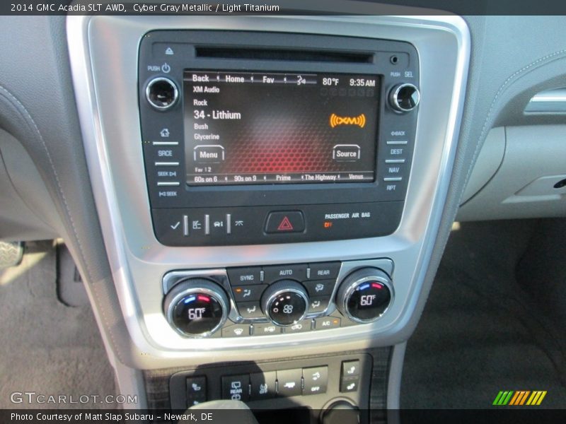 Cyber Gray Metallic / Light Titanium 2014 GMC Acadia SLT AWD