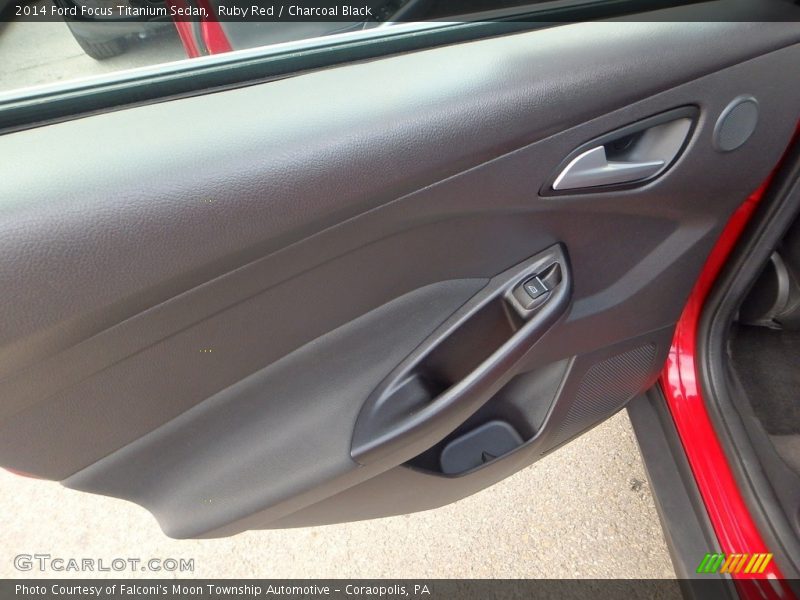 Ruby Red / Charcoal Black 2014 Ford Focus Titanium Sedan