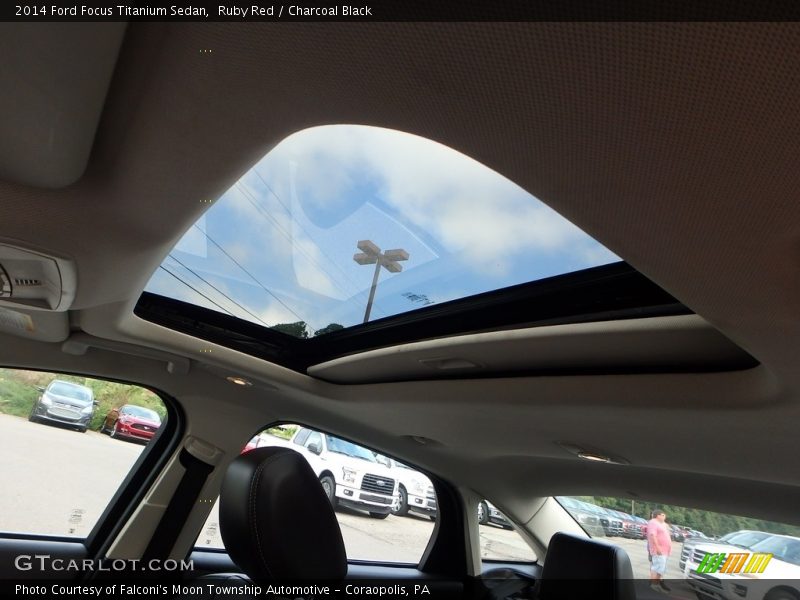 Ruby Red / Charcoal Black 2014 Ford Focus Titanium Sedan