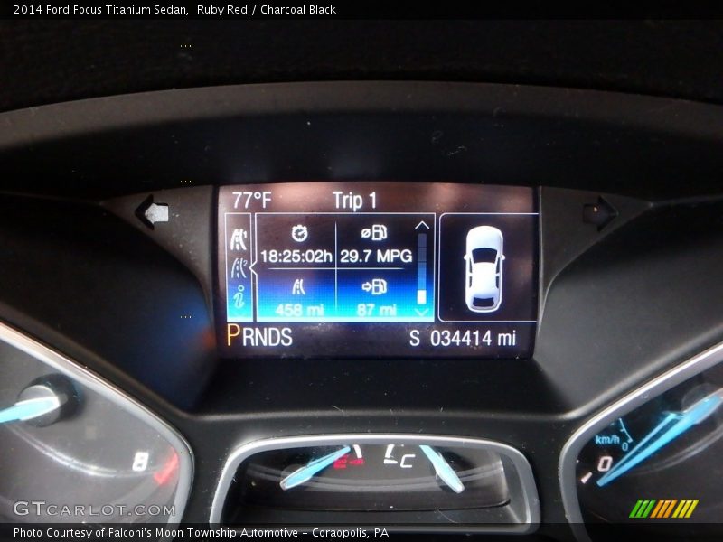 Ruby Red / Charcoal Black 2014 Ford Focus Titanium Sedan