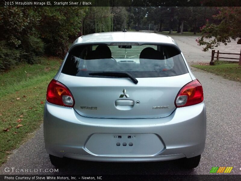 Starlight Silver / Black 2015 Mitsubishi Mirage ES