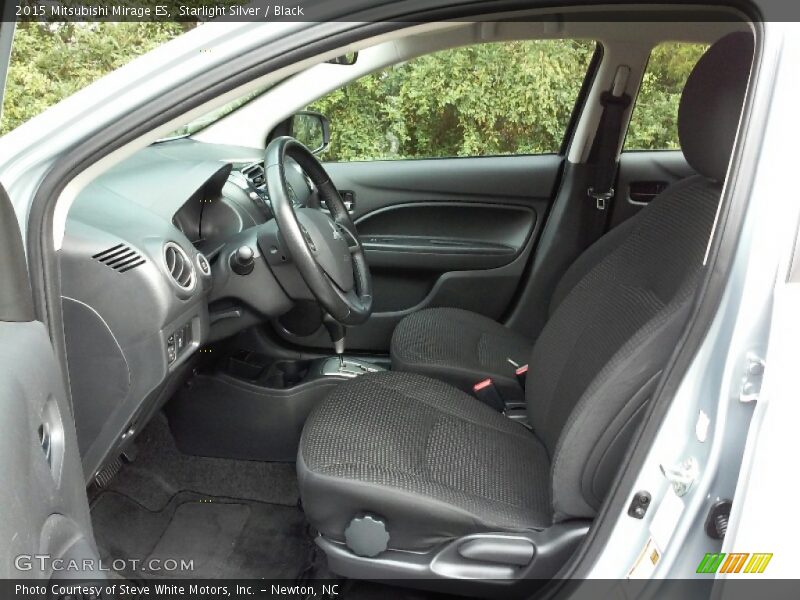 Starlight Silver / Black 2015 Mitsubishi Mirage ES