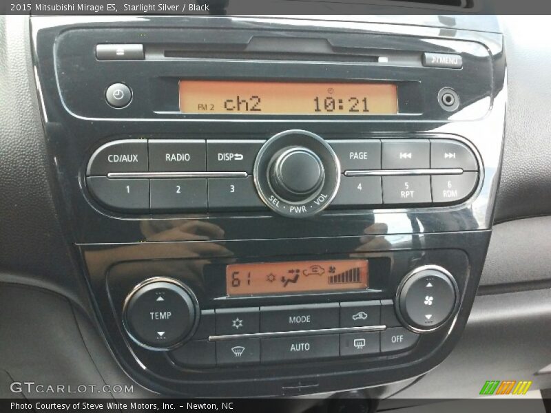 Starlight Silver / Black 2015 Mitsubishi Mirage ES