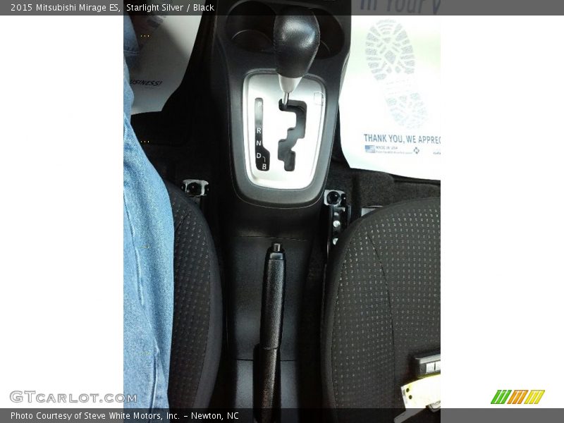 Starlight Silver / Black 2015 Mitsubishi Mirage ES