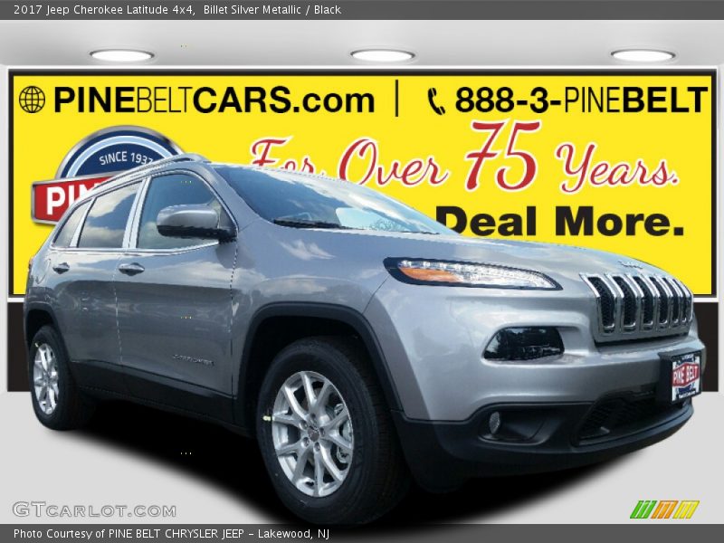 Billet Silver Metallic / Black 2017 Jeep Cherokee Latitude 4x4
