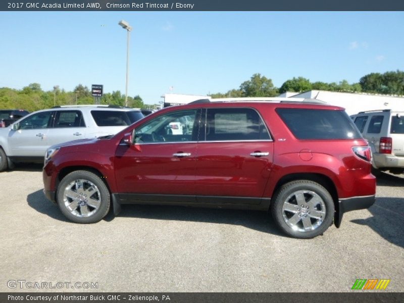 Crimson Red Tintcoat / Ebony 2017 GMC Acadia Limited AWD