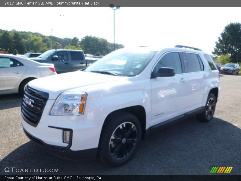 Summit White / Jet Black 2017 GMC Terrain SLE AWD