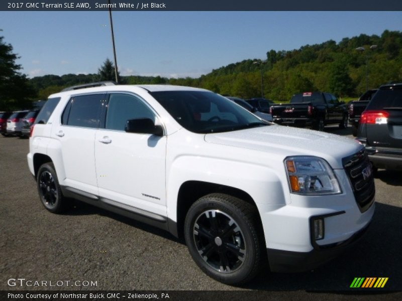 Summit White / Jet Black 2017 GMC Terrain SLE AWD