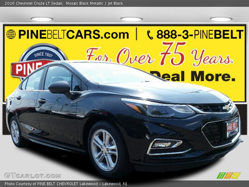 Mosaic Black Metallic / Jet Black 2016 Chevrolet Cruze LT Sedan