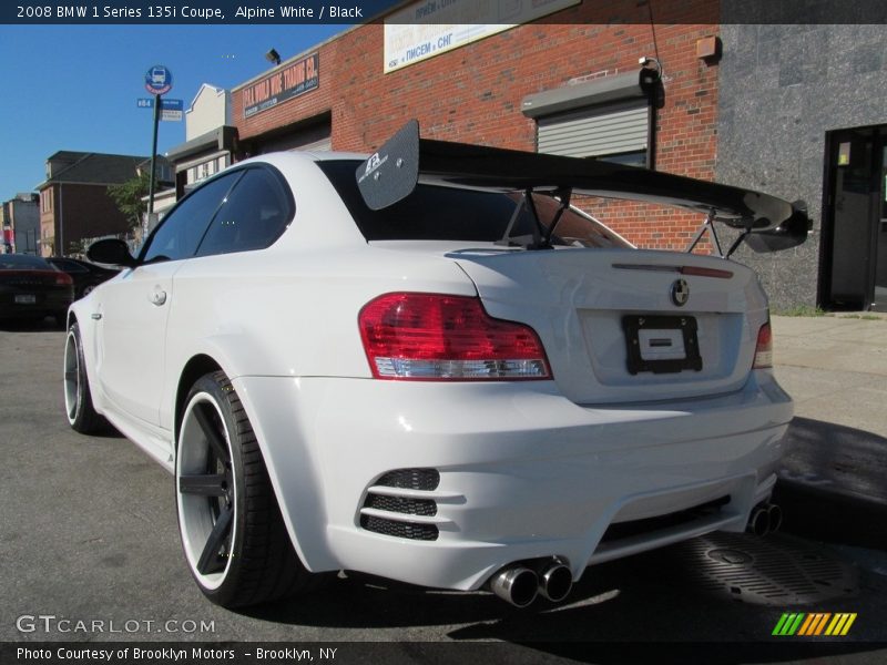 Alpine White / Black 2008 BMW 1 Series 135i Coupe