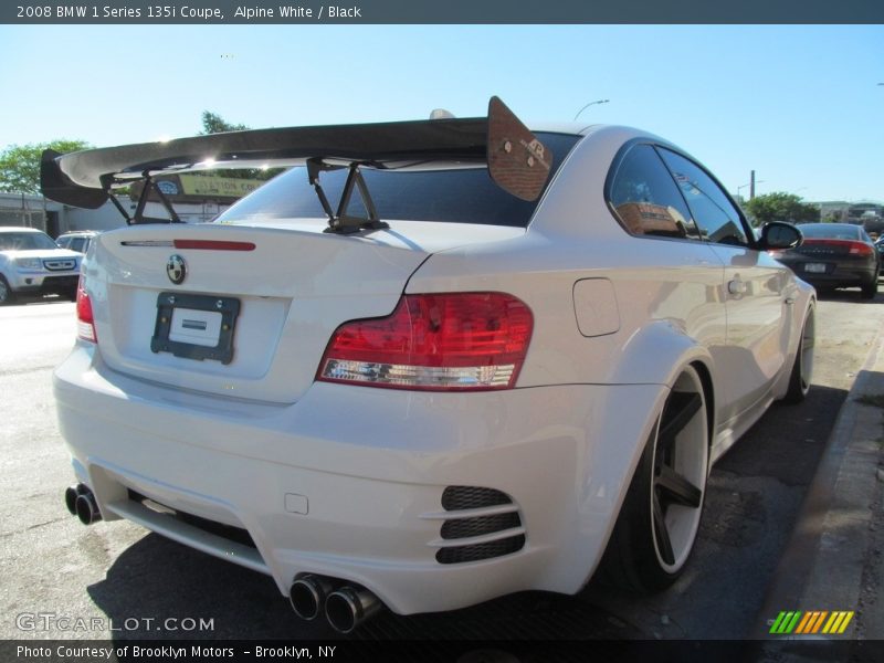 Alpine White / Black 2008 BMW 1 Series 135i Coupe