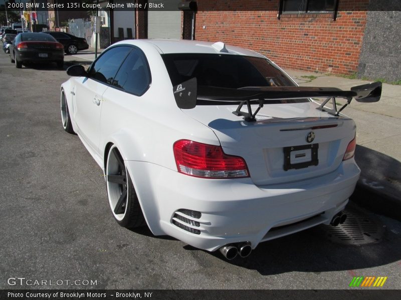 Alpine White / Black 2008 BMW 1 Series 135i Coupe