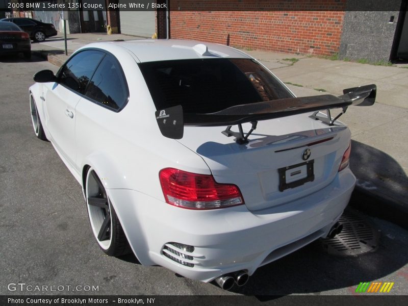 Alpine White / Black 2008 BMW 1 Series 135i Coupe