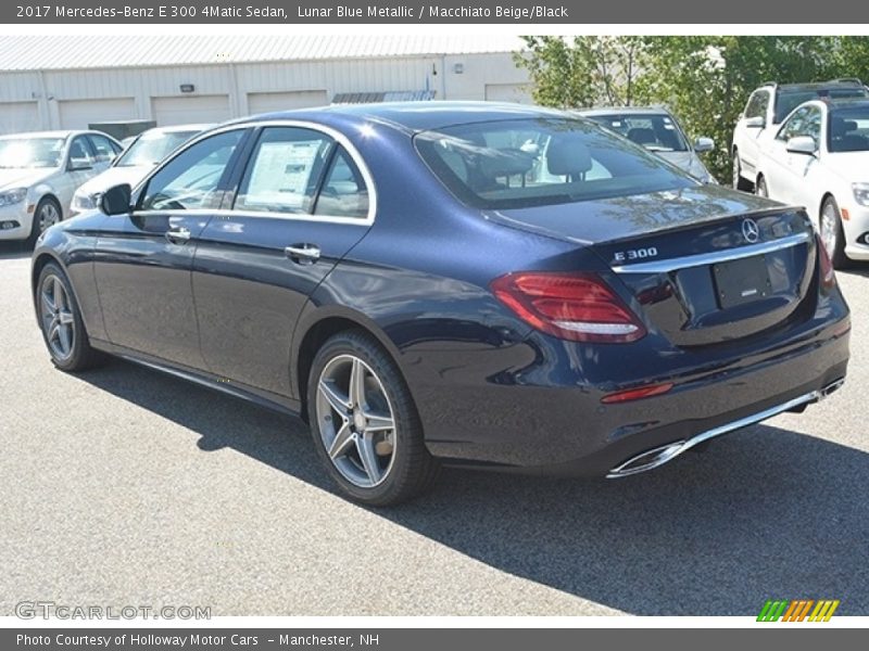 Lunar Blue Metallic / Macchiato Beige/Black 2017 Mercedes-Benz E 300 4Matic Sedan