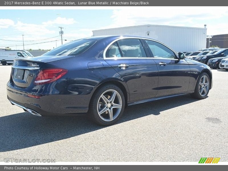 Lunar Blue Metallic / Macchiato Beige/Black 2017 Mercedes-Benz E 300 4Matic Sedan