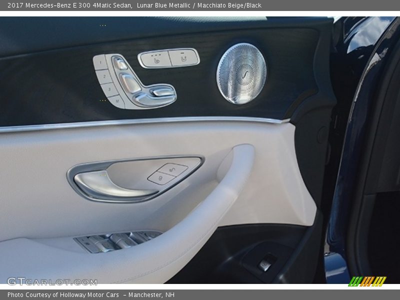 Lunar Blue Metallic / Macchiato Beige/Black 2017 Mercedes-Benz E 300 4Matic Sedan