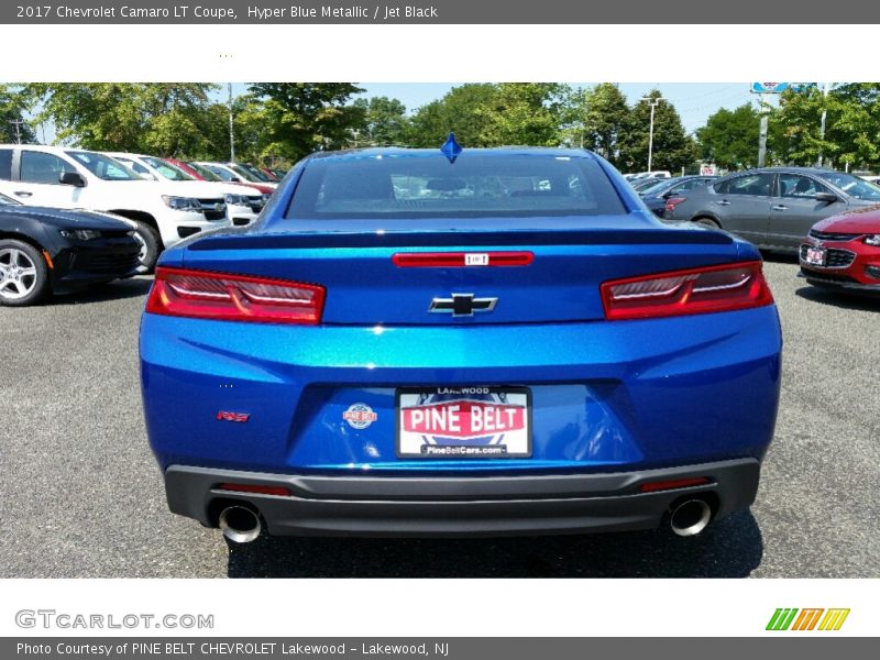 Hyper Blue Metallic / Jet Black 2017 Chevrolet Camaro LT Coupe