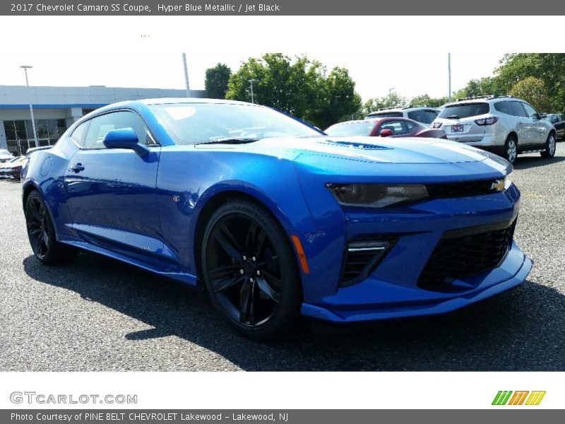 Hyper Blue Metallic / Jet Black 2017 Chevrolet Camaro SS Coupe