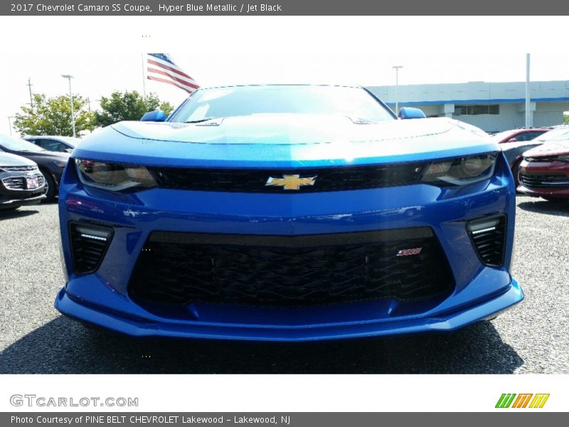 Hyper Blue Metallic / Jet Black 2017 Chevrolet Camaro SS Coupe