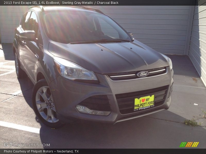 Sterling Gray Metallic / Charcoal Black 2013 Ford Escape SEL 1.6L EcoBoost