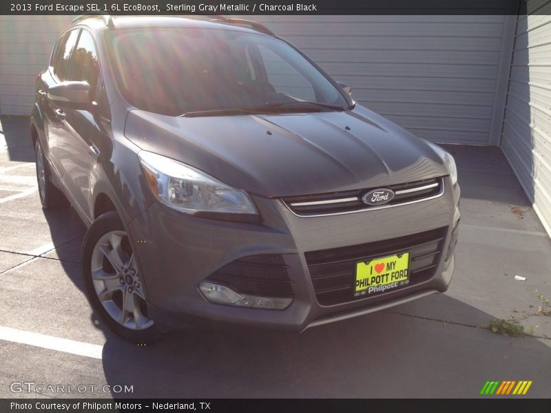 Sterling Gray Metallic / Charcoal Black 2013 Ford Escape SEL 1.6L EcoBoost