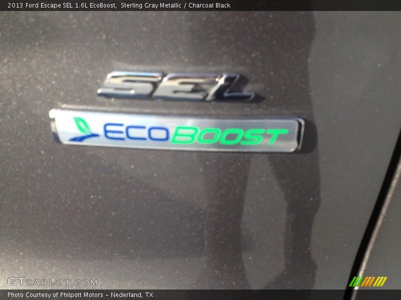 Sterling Gray Metallic / Charcoal Black 2013 Ford Escape SEL 1.6L EcoBoost