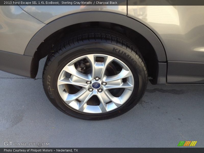 Sterling Gray Metallic / Charcoal Black 2013 Ford Escape SEL 1.6L EcoBoost