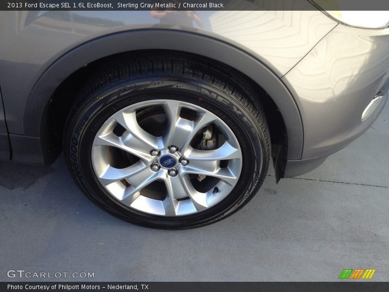Sterling Gray Metallic / Charcoal Black 2013 Ford Escape SEL 1.6L EcoBoost