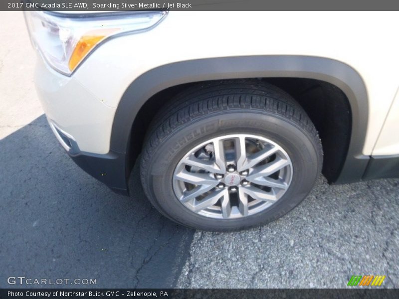 Sparkling Silver Metallic / Jet Black 2017 GMC Acadia SLE AWD